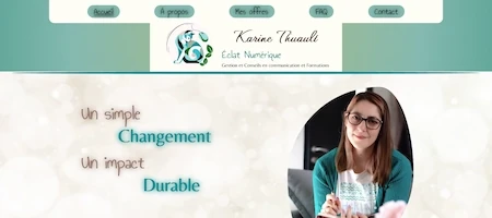 image de la page d'accueil du site éclat numérique